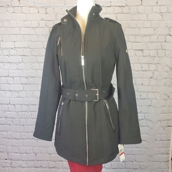 MICHAEL Kors Faux Leather Belted Jacket sz. XS - Picture 9 of 14